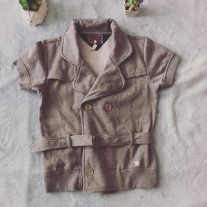 Greenlander Gray Blazer-Style Sweater